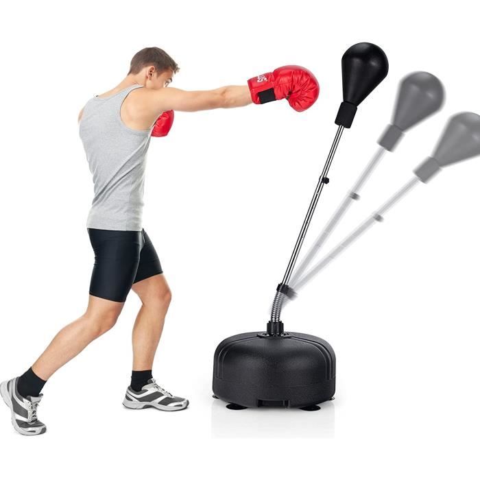 GOPLUS Sac de Frappe Adulte et Enfant,Sac de Boxe Debout avec Gants,4  Niveaux de Réglage en Hauteur,Entraînement d'arts Martiaux - Cdiscount Sport