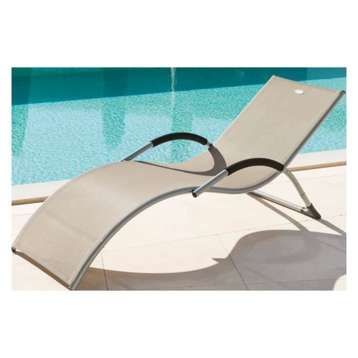 Transat California Hesperide Taupe Achat Vente Chaise Longue Transat California Hesp Taupe Cdiscount