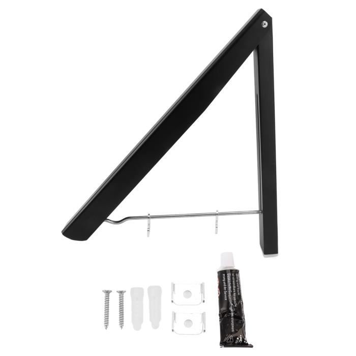 Cintre Mural Télescopique Et Pliable - Portable, Charge Max 5 Kg, Facile à Installer - 12