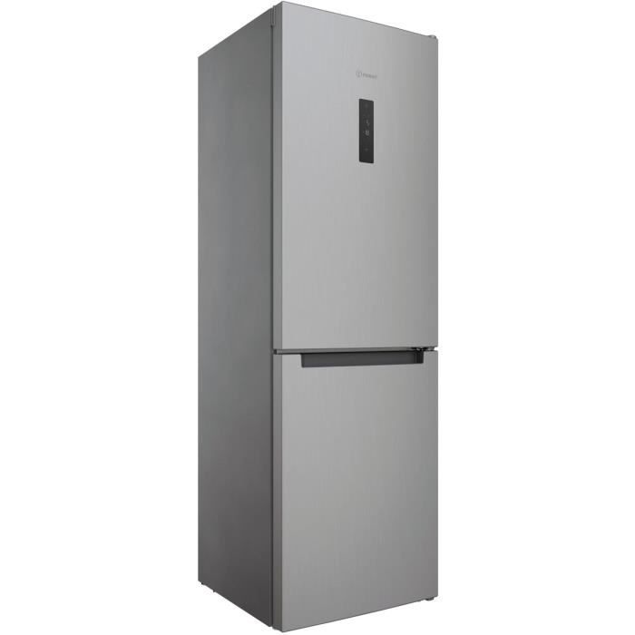 Réfrigérateur congélateur bas Indesit INFC8TT33X - 2 portes - 335L (231+104) - L 59,6 cm x H 191,2 c