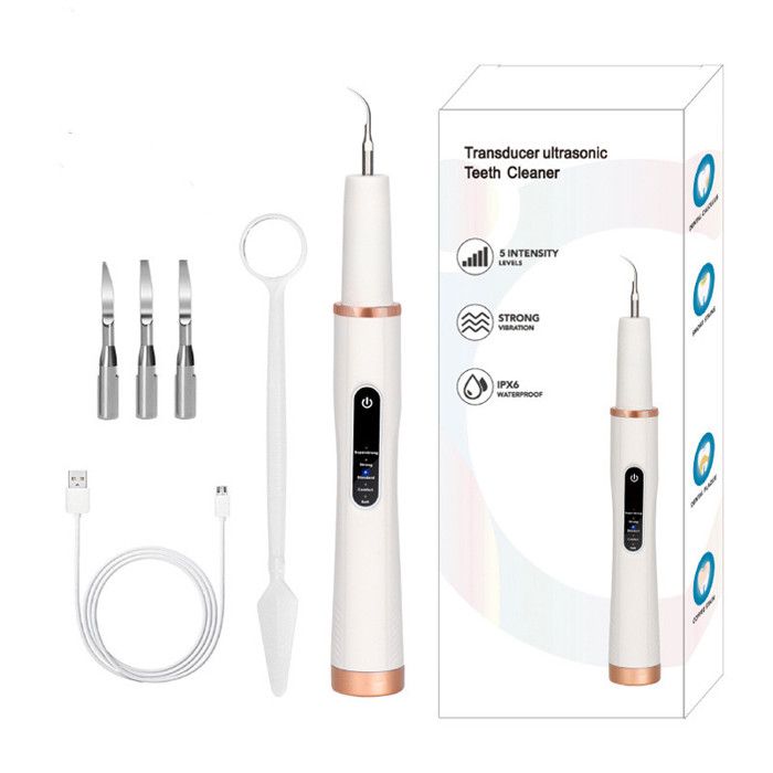 Détartreur à Ultrasons Pour Chien Et Chat - 3 Modes, Lumière LED, Rechargeable USB, étanche