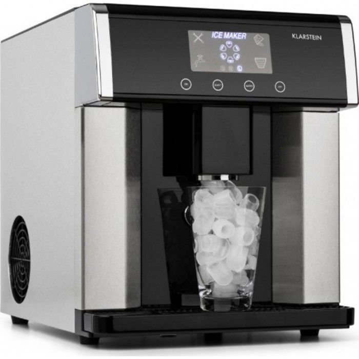 Klarstein - Eiszeit Machine &agrave; gla&ccedil;ons 10 &agrave; 15kg /24h 3 tailles de cubes - inox arg