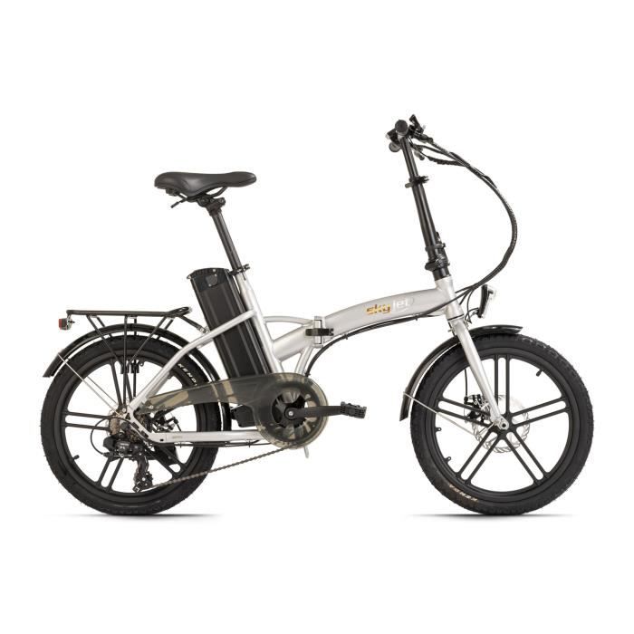 Ebike compact 20 Velo pliant 2S Argent SKYJET Cdiscount Sport