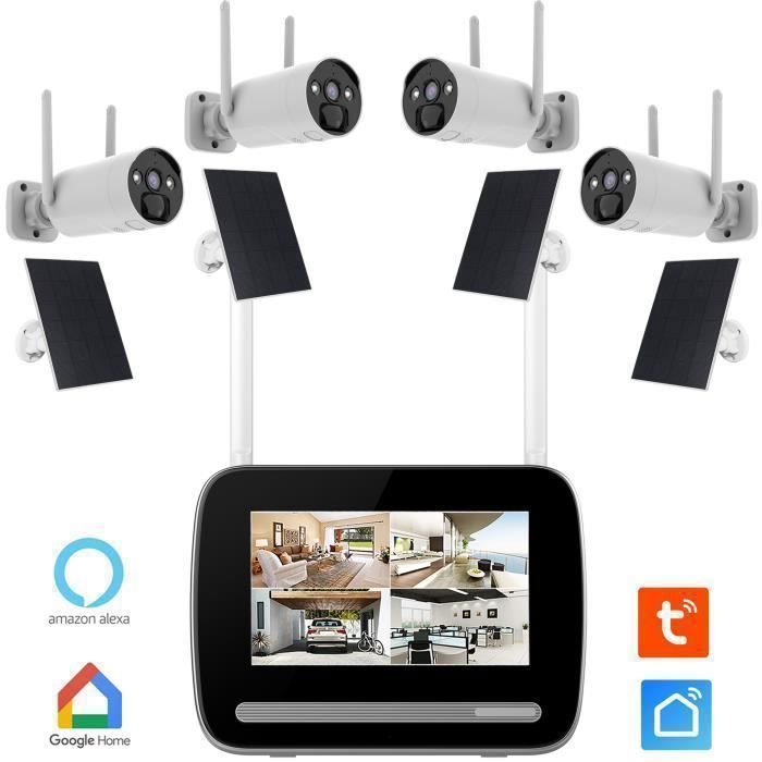 kit vidéosurveillance solaires 6 Caméras 1.080P/ 450Wc/ 2.400Wh Stockés/ 24H sur 24H/ 7J sur 7J - CP TECH MAROC
