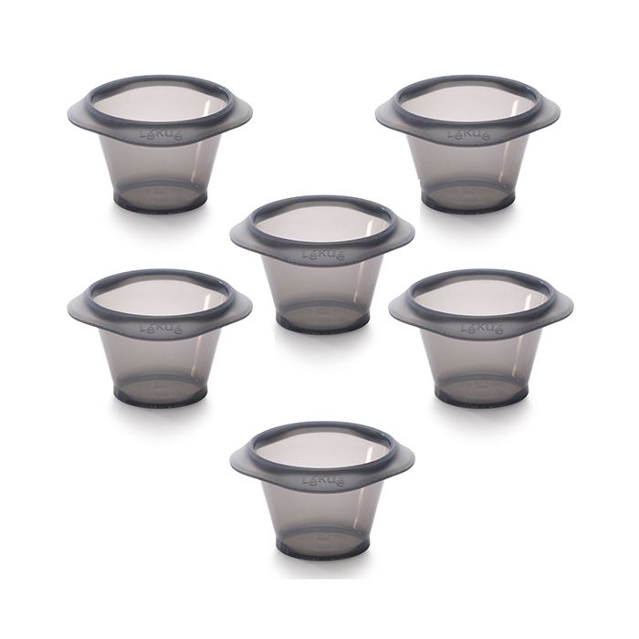 LEKUE - Lot de 6 Moules à Fondant au chocolat en Silicone