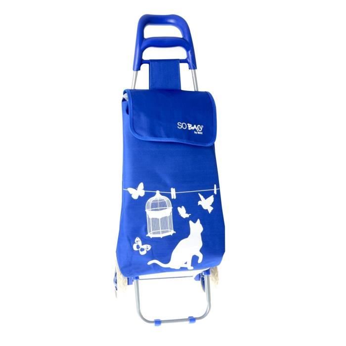 Chariot De Course Bleu Petit Chat Impermeable Bleu Bleu Et Blanc Achat Vente Chariot De Marche Cdiscount