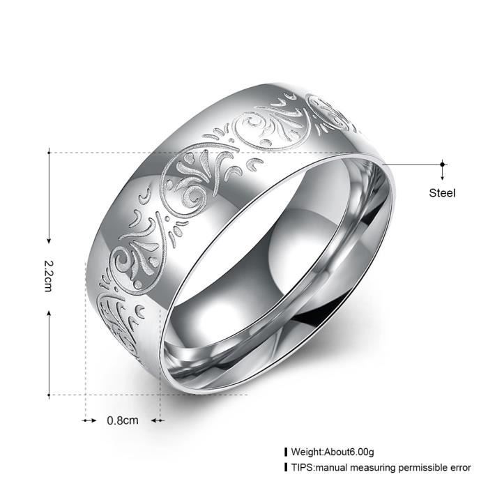 Bague D Homme Simple Et Elegant Joli Dessin Blanc Achat Vente