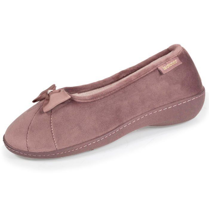 Chaussons cuir femme talon clearance