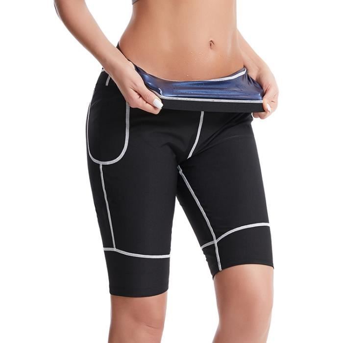 Short de Sudation Femme - Bleu - Fitness - Taille