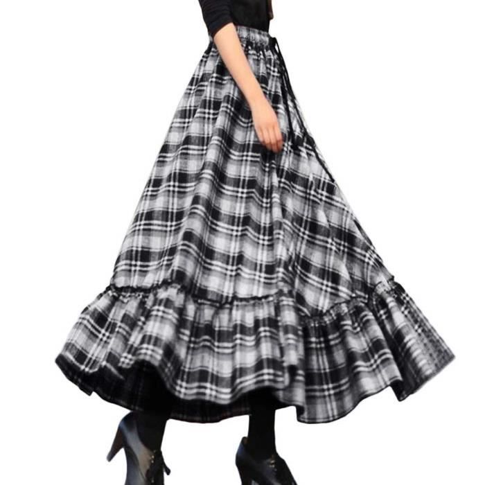 Jupe longue tartan online femme