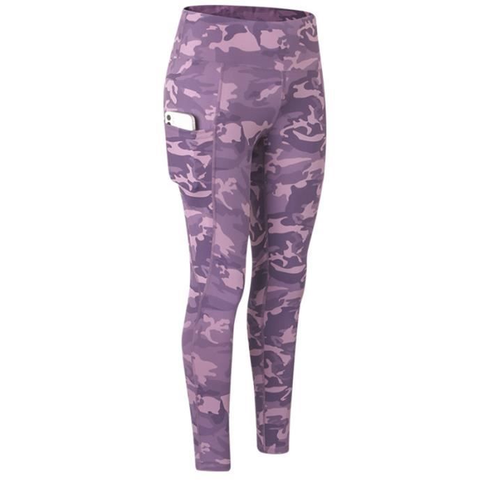 Leggings Fabletics Femme Taille S – Powerhold Camouflage Gris, Taille Haute