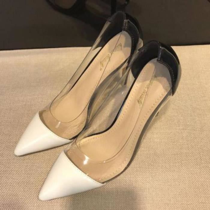 chaussure talon transparent