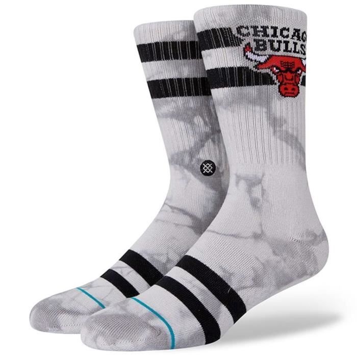 STANCE Chaussettes Homme Microfibre BULLS DYED Gris Noir NBA Gris