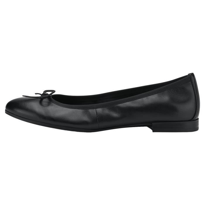 Ballerine Plate Cuir Tamaris - Femme - Noir - Confort exceptionnel