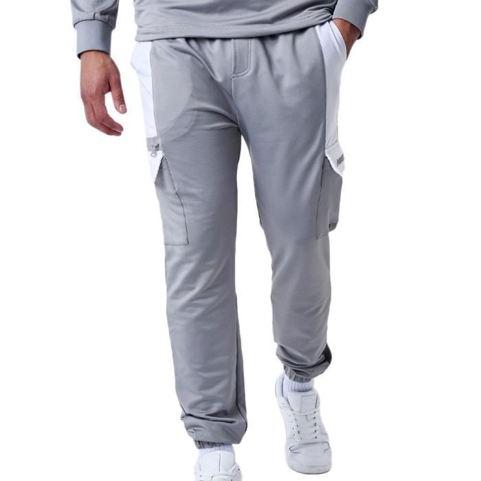 Bas de Jogging style cargo bicolore - Homme - PROJECT X PARIS - Gris clair - Non-imperméable Bas de Jogging style cargo bicolore - Homme - PROJECT X PARIS - Gris clair - Non-imperméable