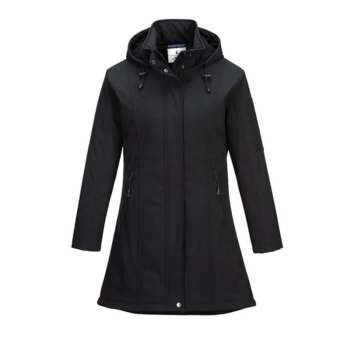 Veste Softshell Femme Portwest Carla - Imperméable, Extra Longue, Capuche Réglable - Taille 3 L - 6