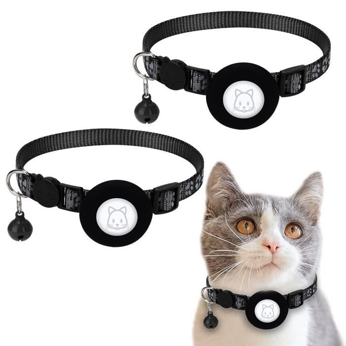 Comparer les prix de Collier Réfléchissant - OMABETA - Compatible AirTag - Ajustable 22-35 cm - Pour Chien et Chat - Nylon