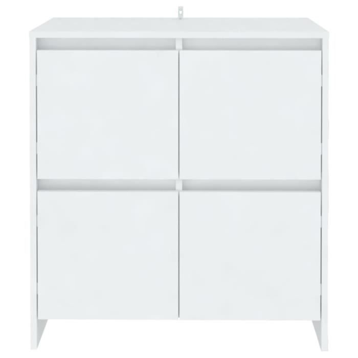 JIM - MEUBLE ENFILADE - Buffets 2 pcs Blanc 70x41x75 cm Aggloméré(3792)