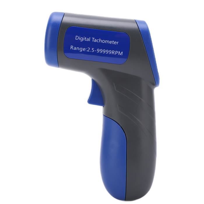 Tachymètre Numérique RPM - Mesure Optique/contact, Mémoire 96 Groupes, écran LCD 5 Chiffres