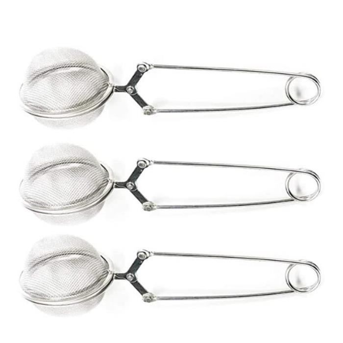 4 Boules à Thé En Inox - 4.5cm - Avec Pince - Pour Thé En Vrac
