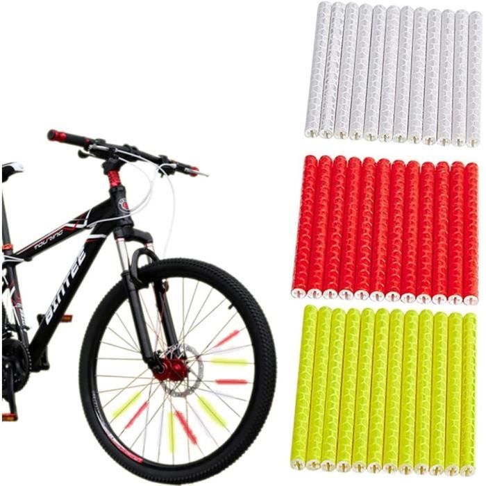 36 pièces Réflecteur de Rayon de Vélo,ensemble de vélo réflecteurs à  rayons, Tubes Réflecteurs pour Rayons de Vélo[S385]