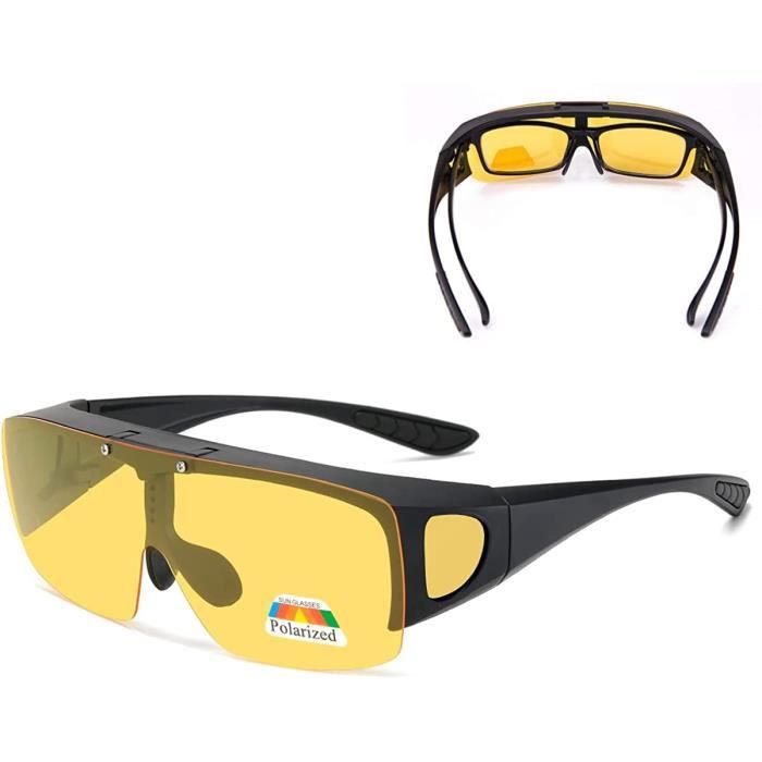 Lunettes Conduite de Nuit Verres R versibles Jaunes Homme Femme Facile Porter sur Des Lunettes535