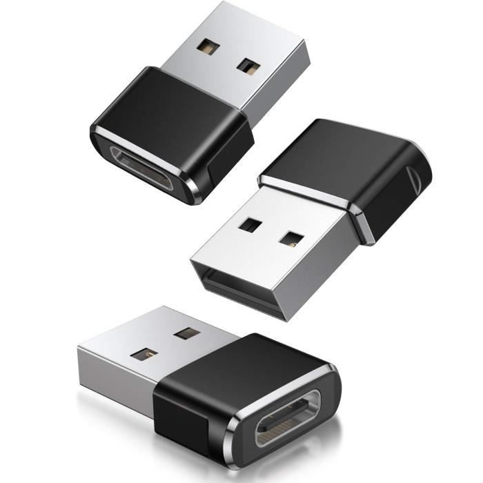 MONFONK LOT D' Adaptateur OTG USB-C Femelle Vers USB-A MÂLE/Adaptateur USB-A MÂLE Vers USB-C