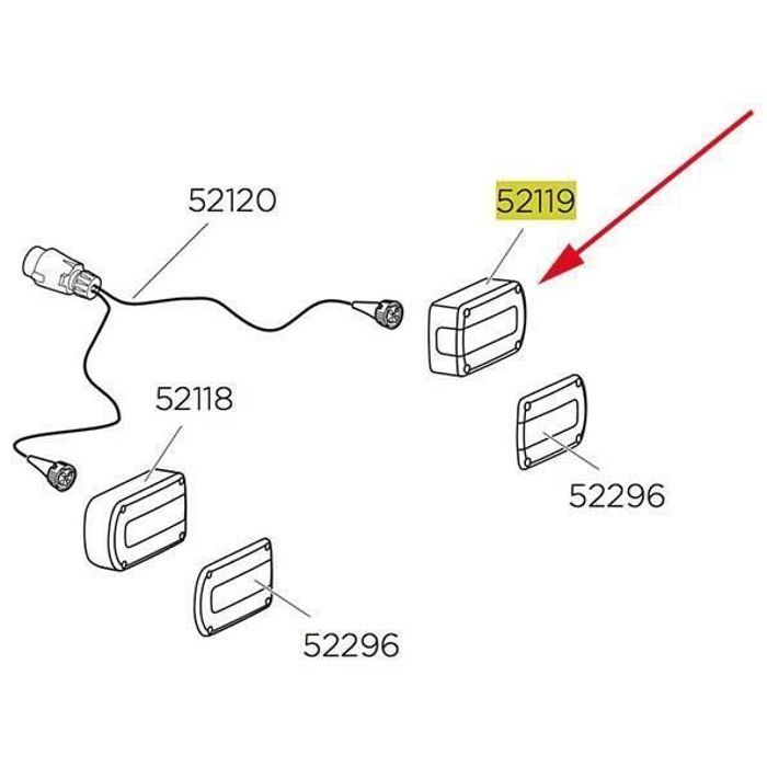 Transporteurs Pi ces d tach es Thule Right Lamp Minipoint 7 Pin