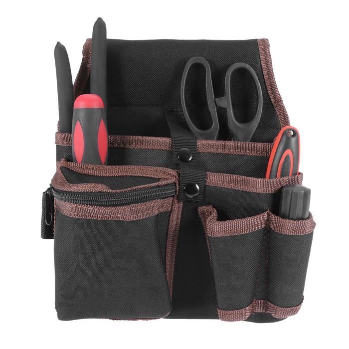 YUM- Pochette de poche de taille Pochette de rangement d'outils  multifonction à plusieurs poches, sac à outils bricolage caisse