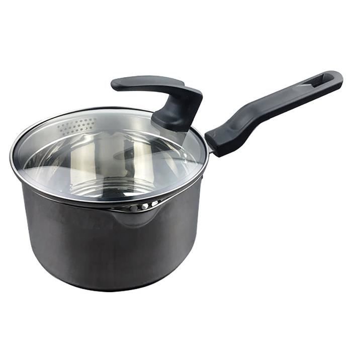 Petite Casserole En Acier Inoxydable Avec Manches En Bois - Antiadhésive, Nettoyage Facile - Pour Induction, Gaz...