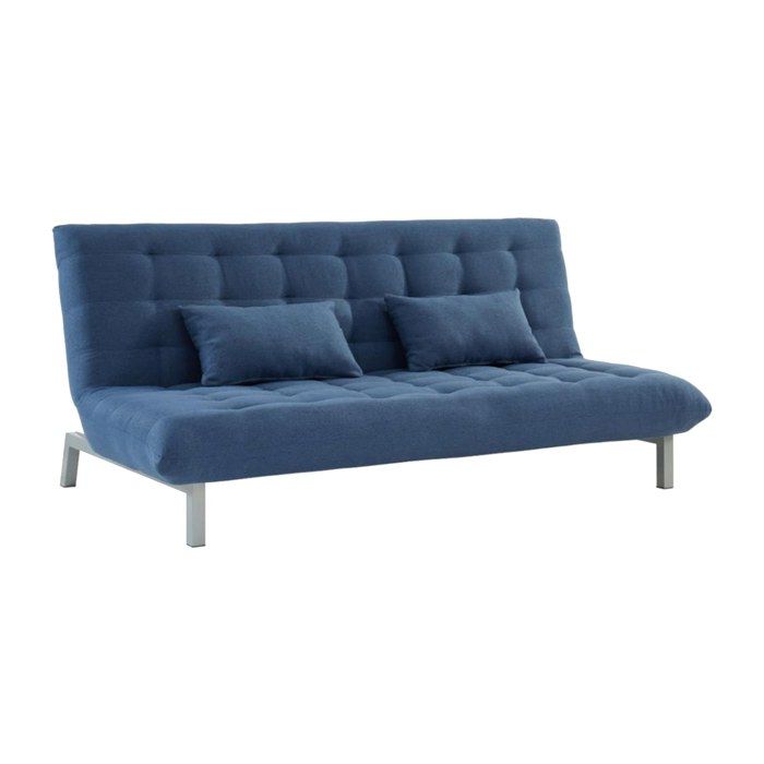 Canapé 3 places convertible clic clac en tissu HORNET - Bleu