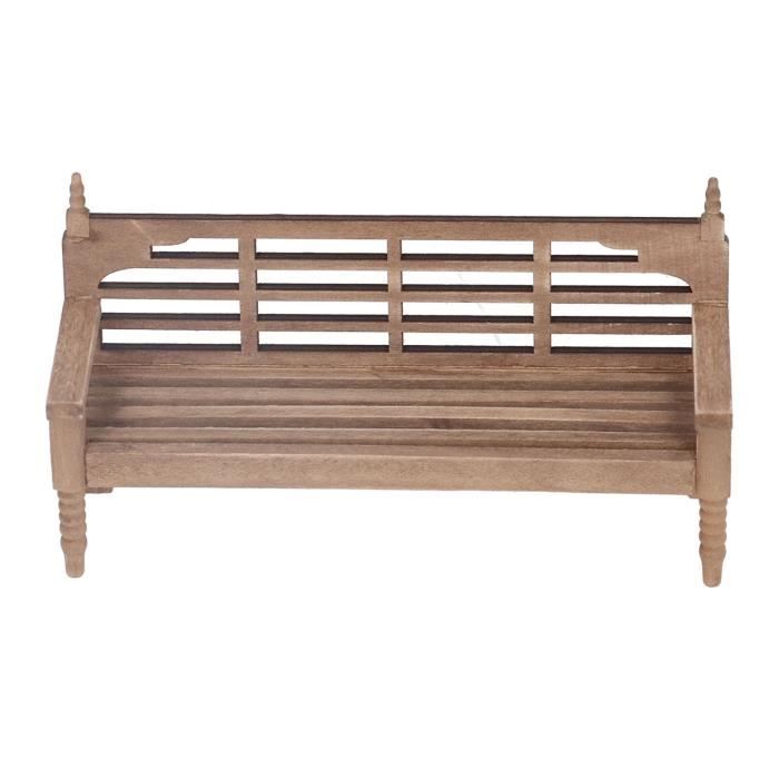 Mini Banc En Bois Pour Maison De Poupée - Décoration De Jardin Féerique 13x8,8x5 Cm - Accessoire Pour Scènes Miniatures Et Photos