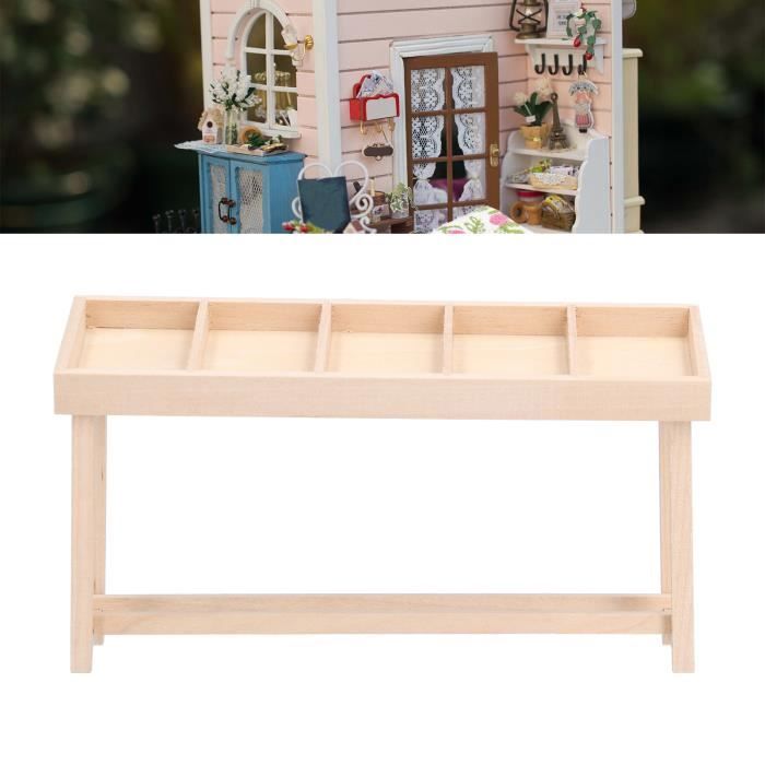 VGEBY étagère de support en bois de maison de poupée PréSentoir D'éTagèRe de Maison de jeux