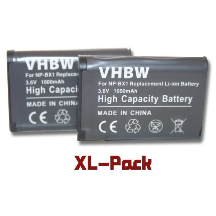2 x Batterie de remplacement pour Sony Handycam HDRCX405, HDRPJ240E