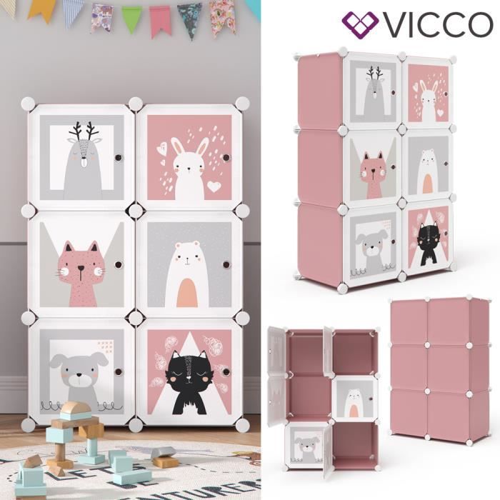 Armoire Penderie Pour Enfant Vicco Etagere Diy Modulable 6 Compartiments Tringle Etagere Emboitable Cdiscount Puericulture Eveil Bebe