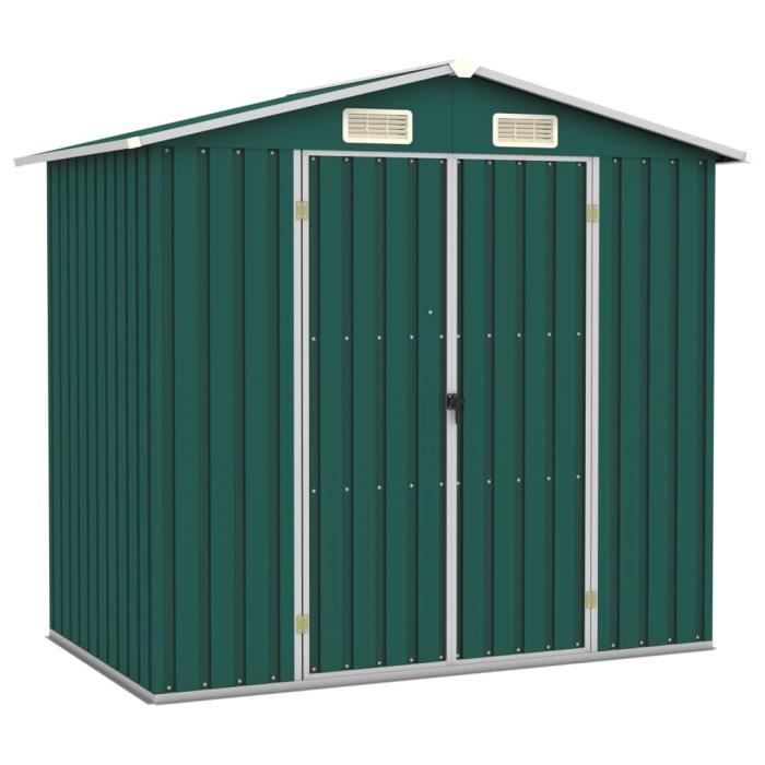 Vidaxl Abri de jardin gris 205x129x183 cm - Acier galvanisé - vue 2