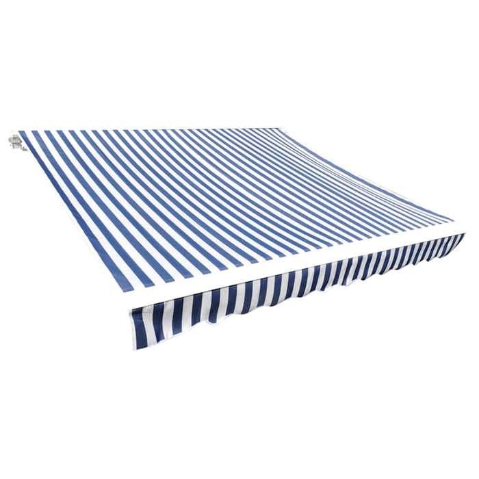 vidaXL Toit dauvent Toile Bleu et blanc 4x3 m (Cadre non inclus) 141011