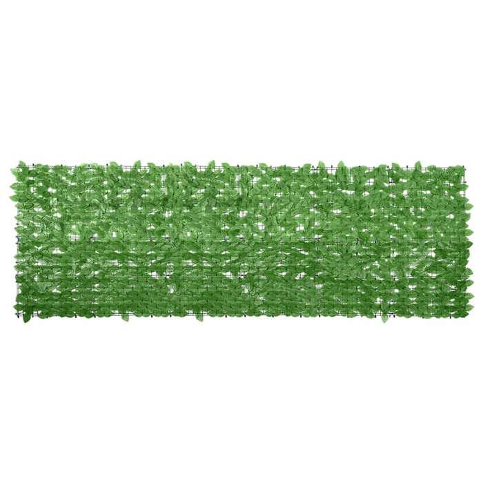 Écran de balcon avec feuilles vert 300x100 cm