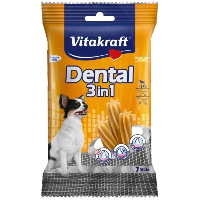 Comparer les prix de VITAKRAFT Dental 3-en-1 XS - 70 g - Pour chien