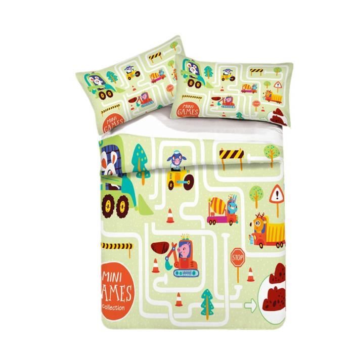 Coton Renforce Literie Pour Enfants Housse Couette Ado A01 140x200 75x50cmx1 Taie Doreiller 80 X 80 Cm Gdgm Parure De Lit Tracteur Housse De Couette 135 X 200 Cm Ameublement Et Decoration Fitelegance Literie Et Linge De Maison