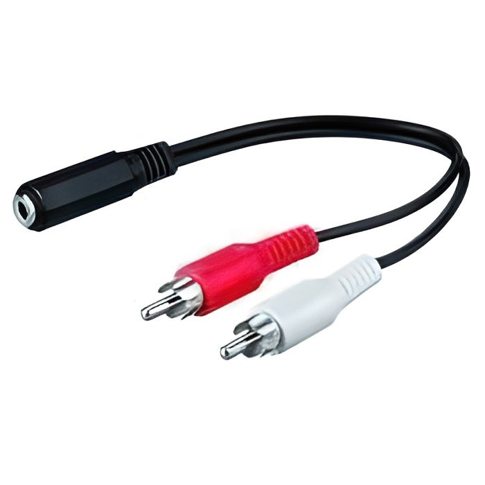 Câble audio Jack 3.5 mm stéréo mâle / 2 RCA mâles (3 mètres) - Câble Jack  Générique sur
