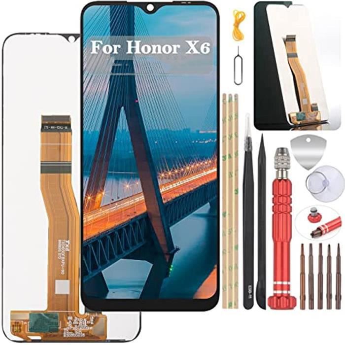 ECRAN LCD Honor X6 4G VNE-LX1 VNE-LX2 Assemblage noir + Outil rouge 8 ...