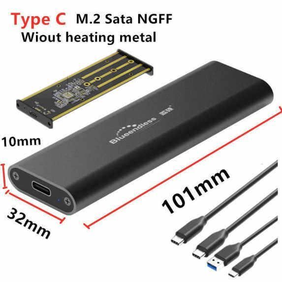 Boîtier Externe USB 3.0 Pour SSD MSATA - Compatible 30x30mm Et 30x50mm, En Aluminium