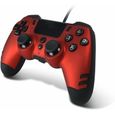 Steelplay - Slimpack - Manette filaire, Double vibration, PS4/PS3/PC Rouge-1
