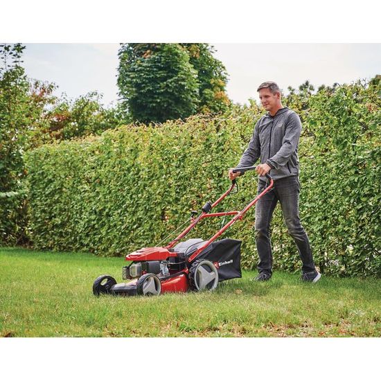 Tondeuse Thermique Einhell GC-PM 46/5 S - 46cm Coupe, 1400m², Moteur 146cc - Autotractée