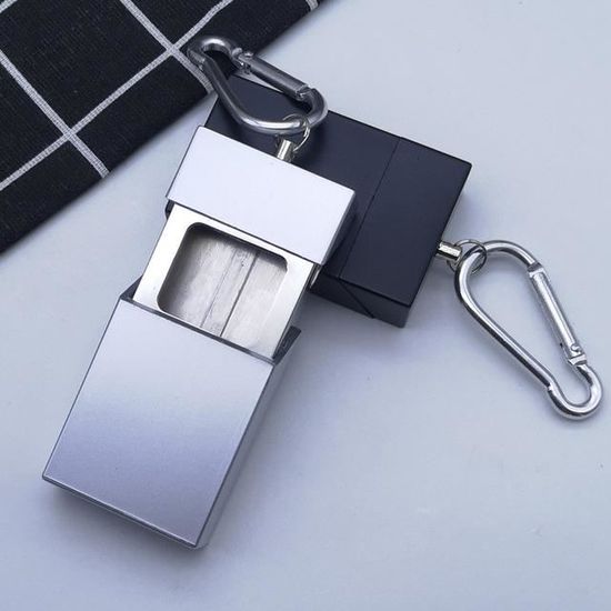 CENDRIER,Design I Black--Porte tabac en métal, Mini cendrier  Portable'extérieur, LOGO personnalisé avec porte clés, mousque - Cdiscount  Au quotidien