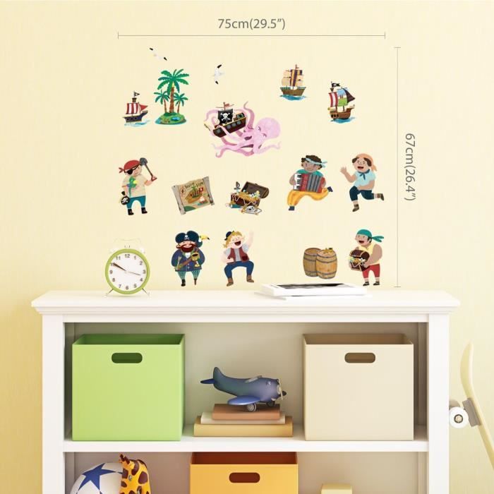 Stickers Muraux Phare Nautique Autocollants Muraux Mural Stickers Mouette Voilier pour Chambre