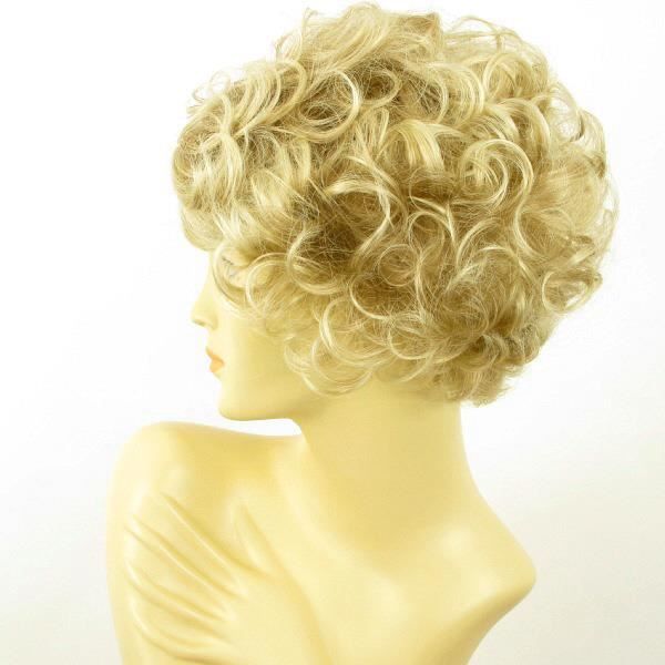 Perruque Longue Femme Blond Mêché Clair LIONNESS - Bouclée Synthétique - Bonnet Moyen