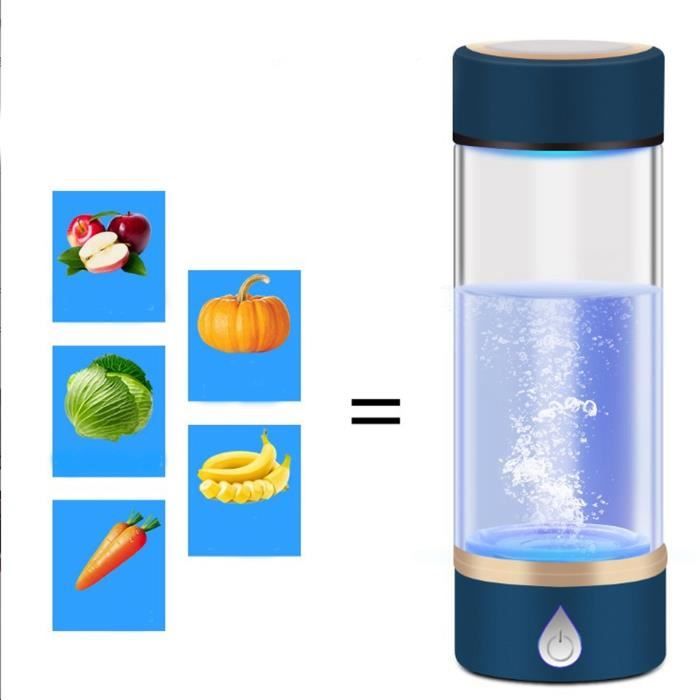 Bouteille D'Eau Hydrogène 208 Ml - Électrolyse Rapide 9800 Ppb, Ioniseur Portable Haute Concentration