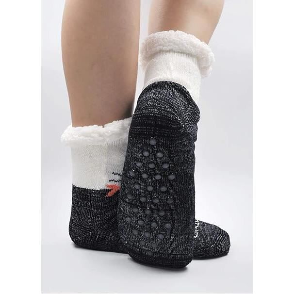 Chaussettes Chaussons Femme Hiver Chaud Antidérapantes Thermique